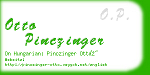 otto pinczinger business card